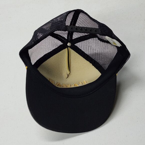 Hawaiian Headware Black Vintage Snap-Back Mesh-Back Cap - Picture 7 of 9